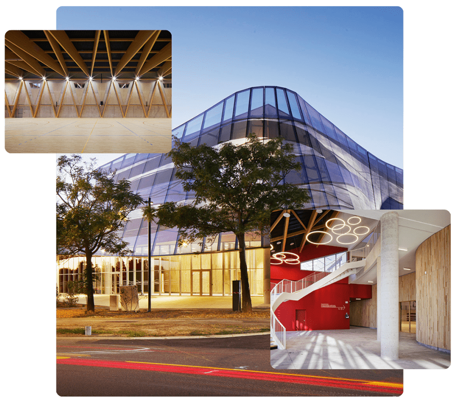 Construction de la Halle des sports Ludivine Furnon